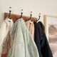 Vintage-style wall coat rack – 4 double hooks – 40 cm