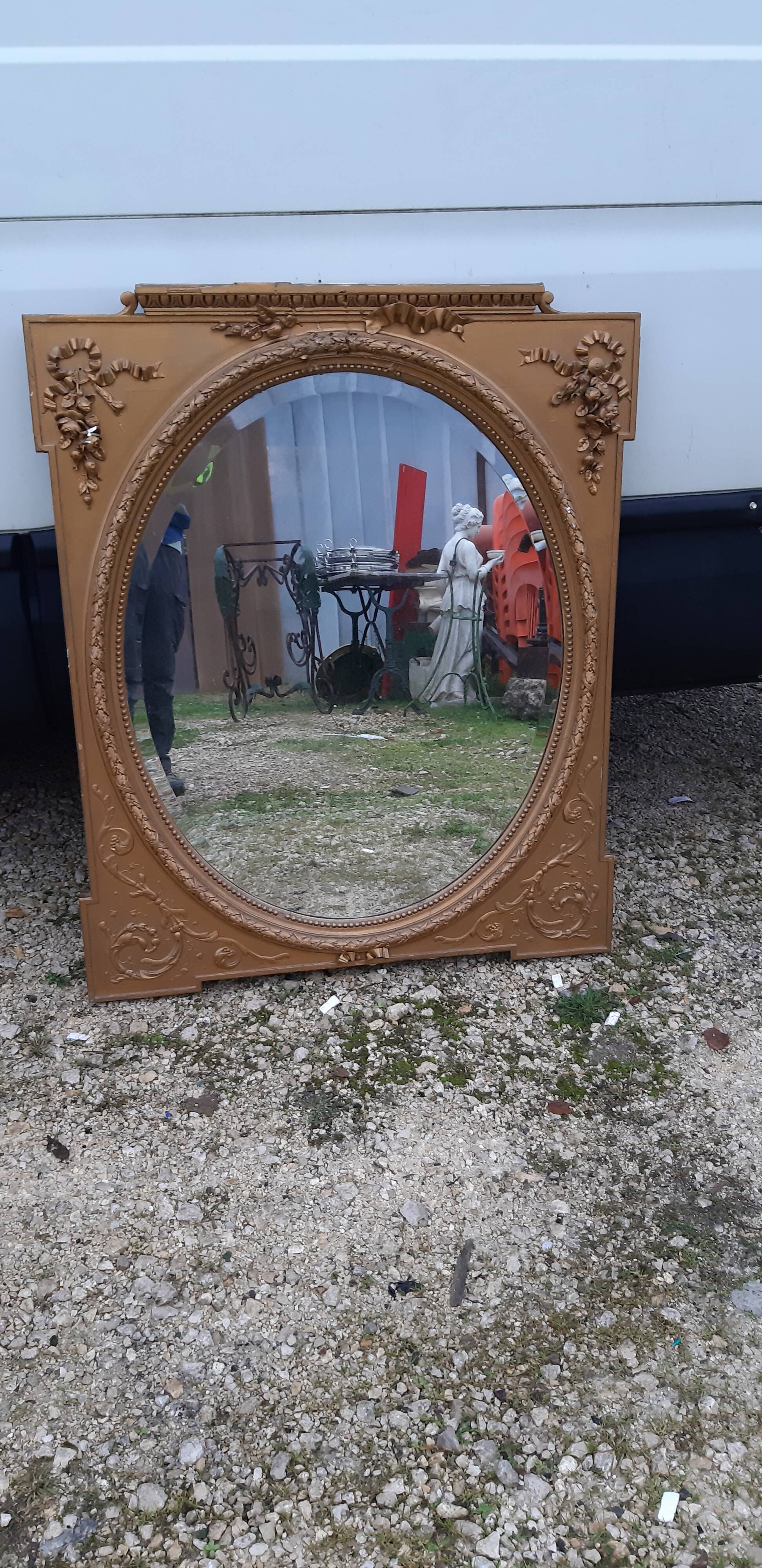 Mirror wood and stuc gilded 19 th