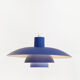 Ensemble de deux suspensions bleues PH4/3 par Poul Henningsen pour Louis Poulsen