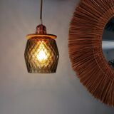 Lampe baladeuse en verre vintage