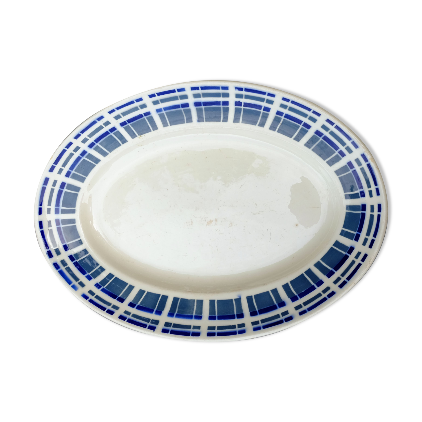 Oval dish in badonvillier earthenware