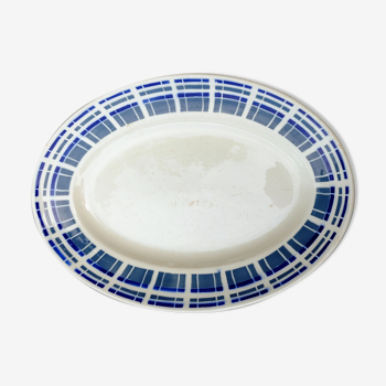 Oval dish in badonvillier earthenware
