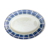 Plat ovale en faïence badonvillier