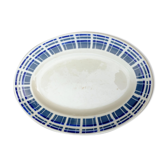 Oval dish in badonvillier earthenware