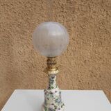 Oil lamp in porcelain and bronze XIX th