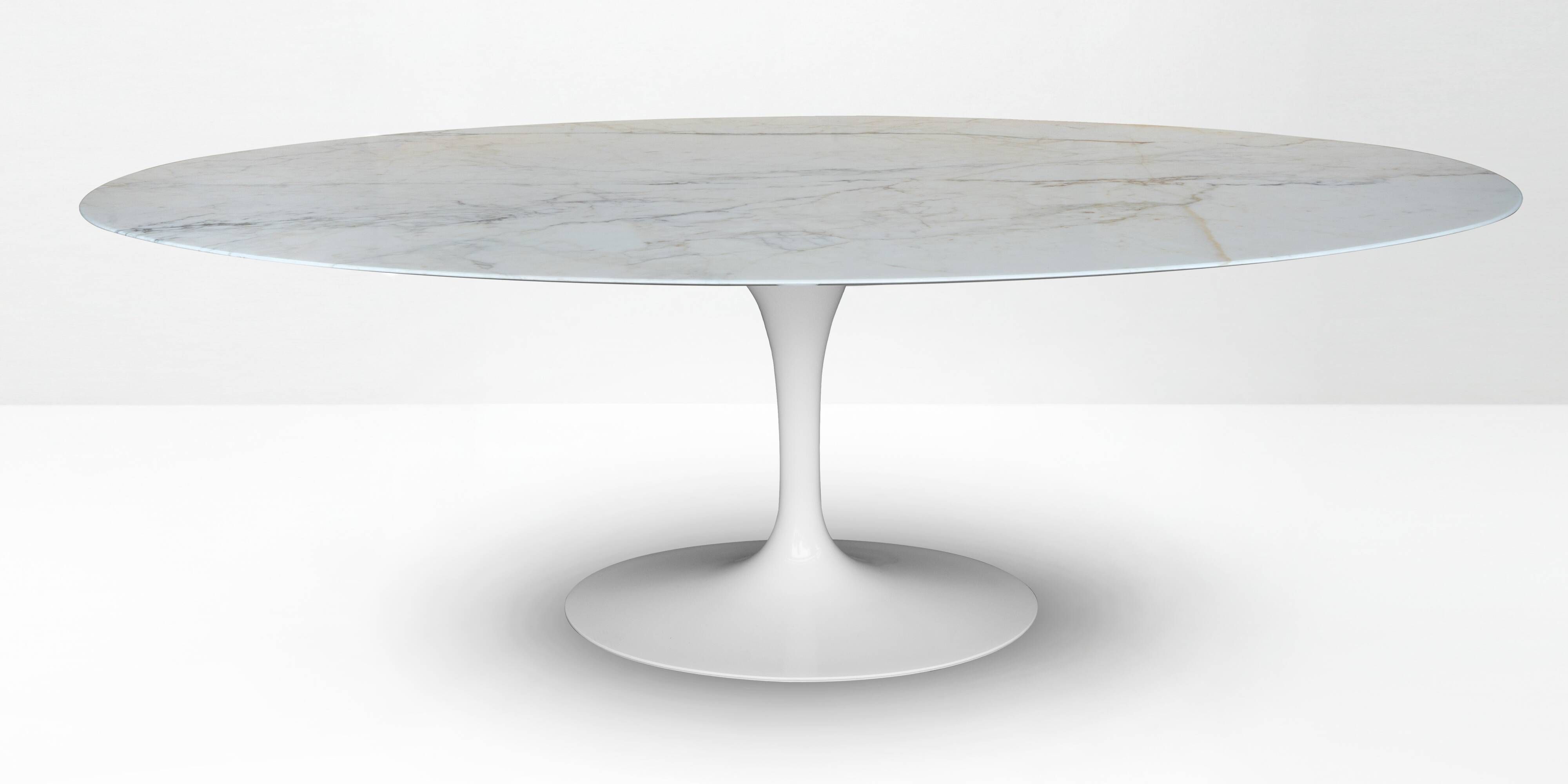 Original oval Knoll Tulip (244x137) Calacatta Gold (Oro) Eero Saarinen