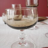 Set of 6 smoked glass cups