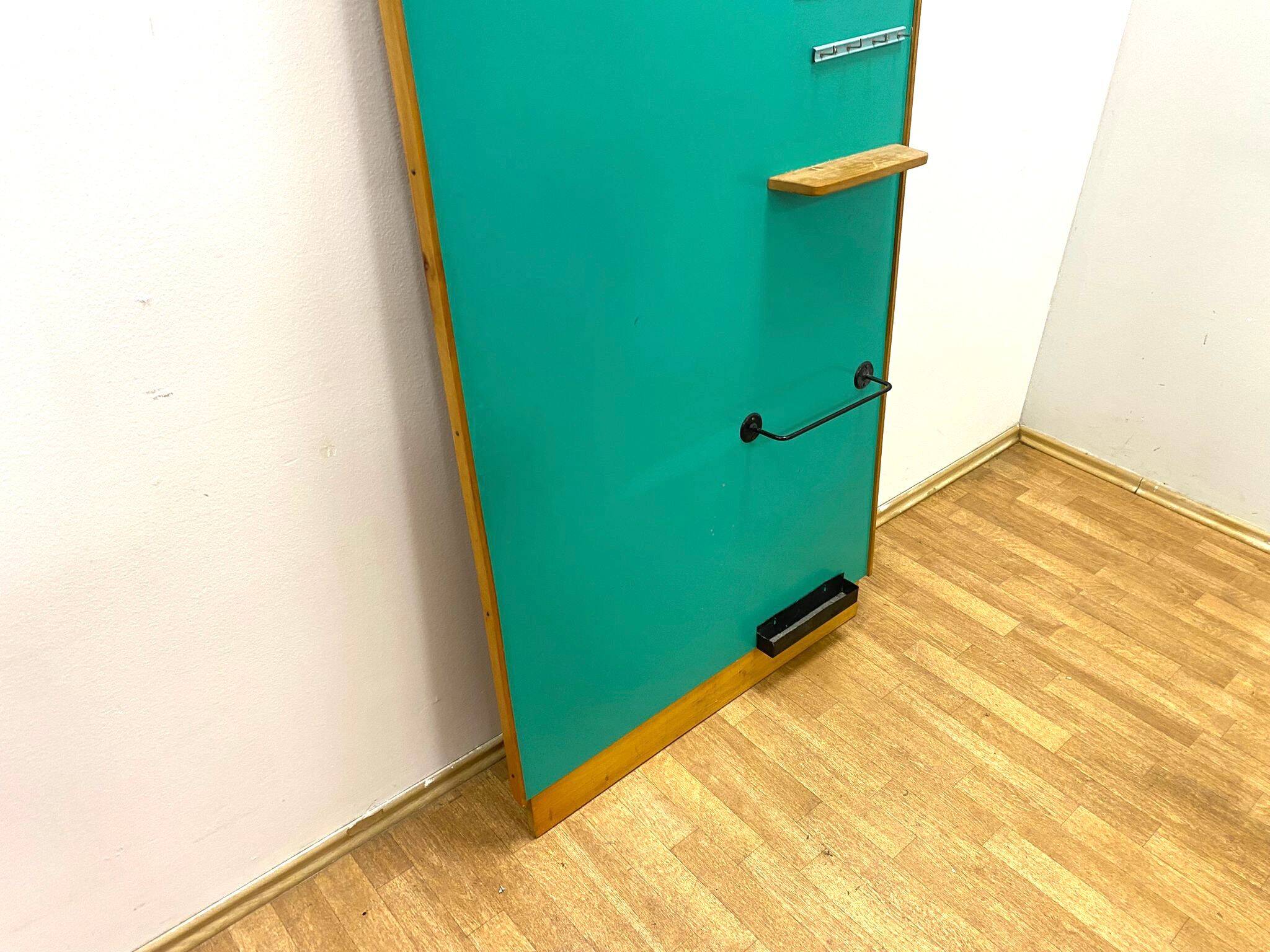 Retro Wall Hanger with Mirror, 1960s, Czechoslovakia