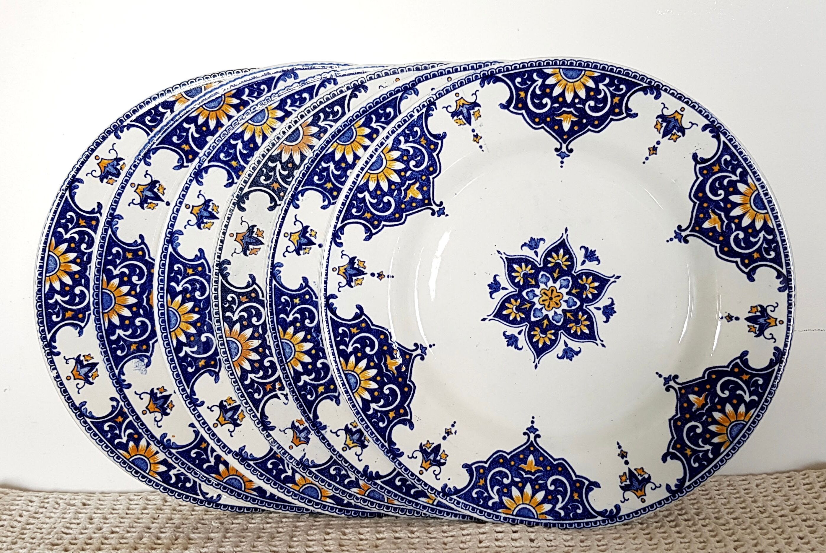 Set de 6 assiettes plates Modèle Alexandra Lunéville K&C
