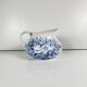 Chubby pitcher, old toilet jug KG Lunéville, blue flower pattern, late 19th to early 20th century.