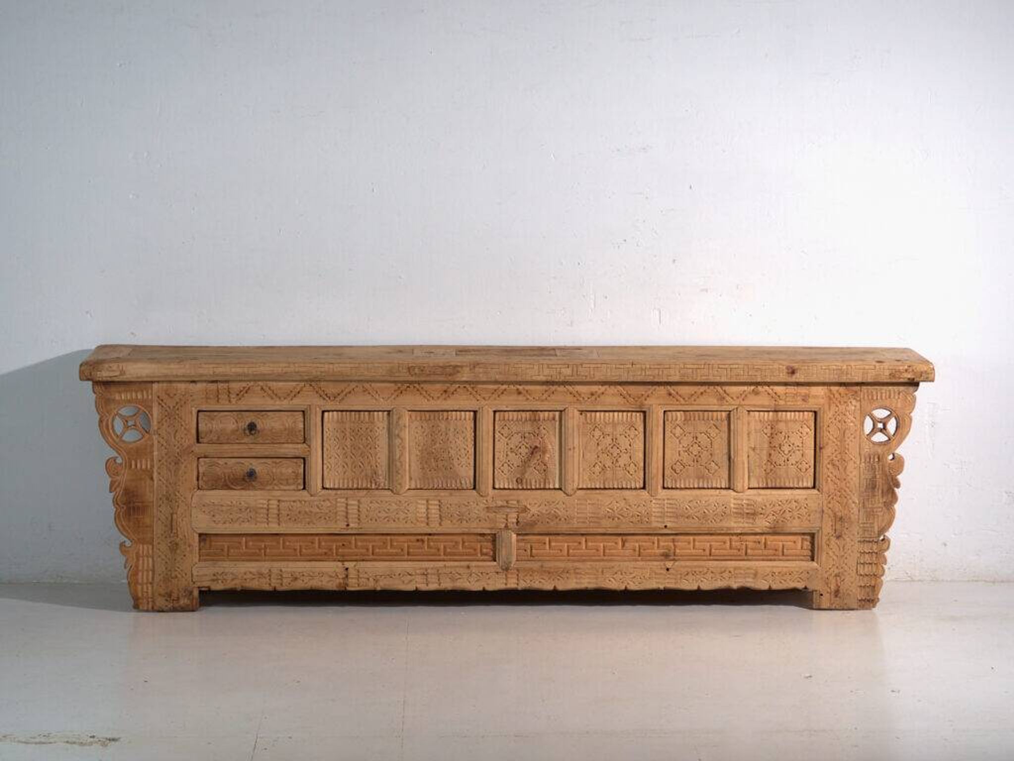 Antique carved buffet in fir wood – China, circa 1930