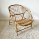 Vintage rattan shell armchair