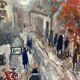 Original Swedish Oil On Panel – “Bygatan” By Kai Nielsen – Signed