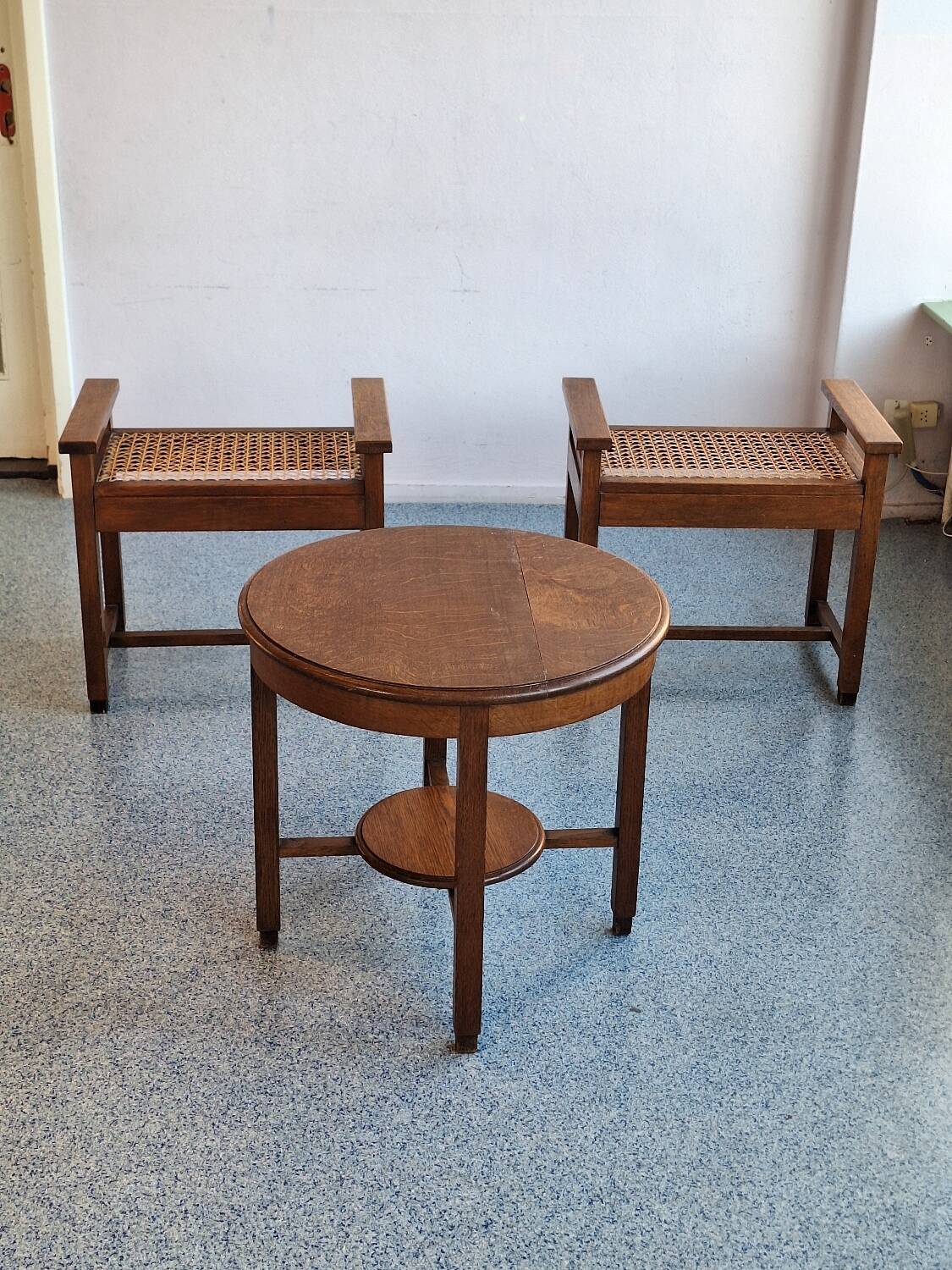 Amsterdam School/Art Deco Hallway Furniture Set, 1930s