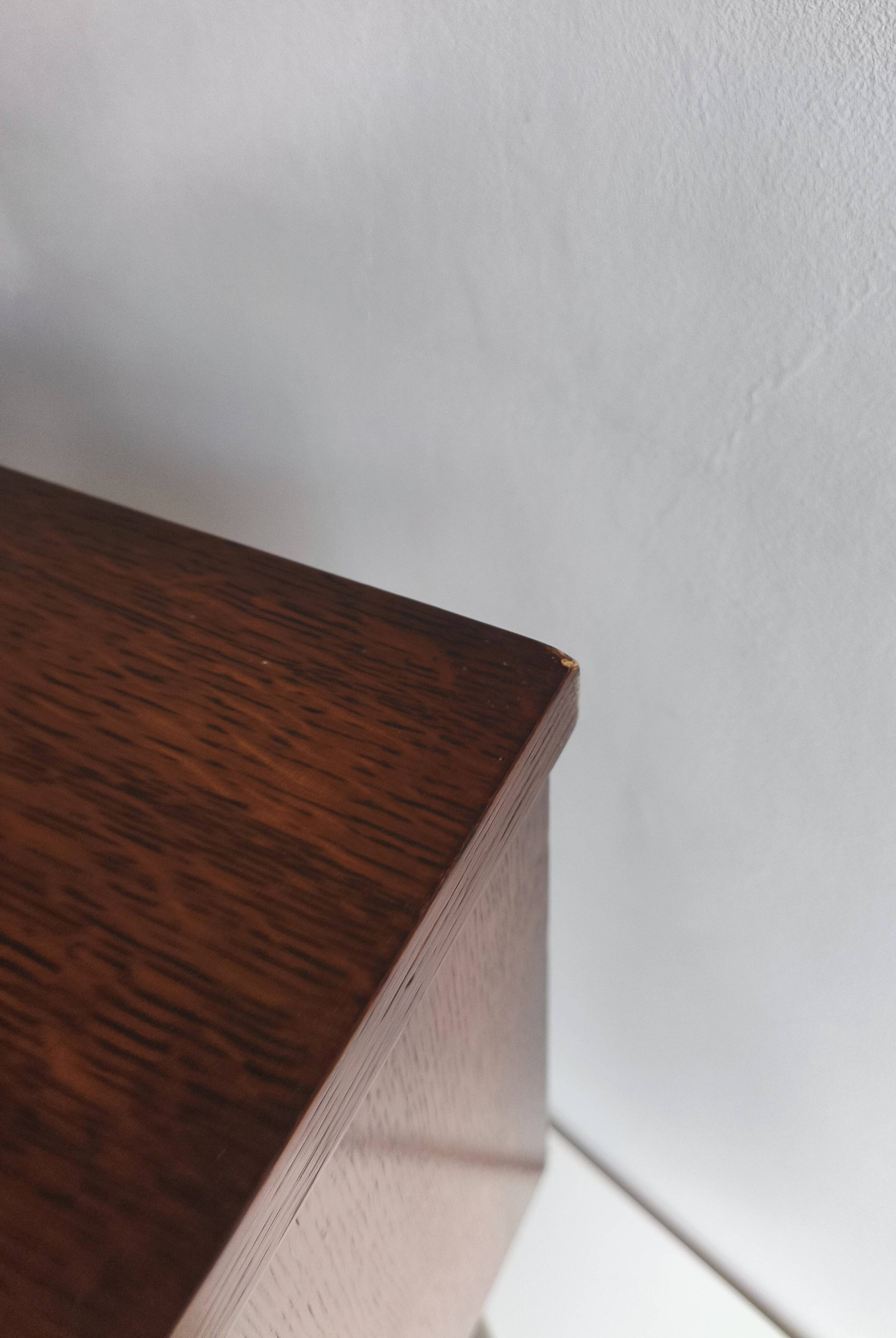 Vintage side table with compass legs
