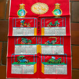 Calendrier torchon 1967 voitures anciennes