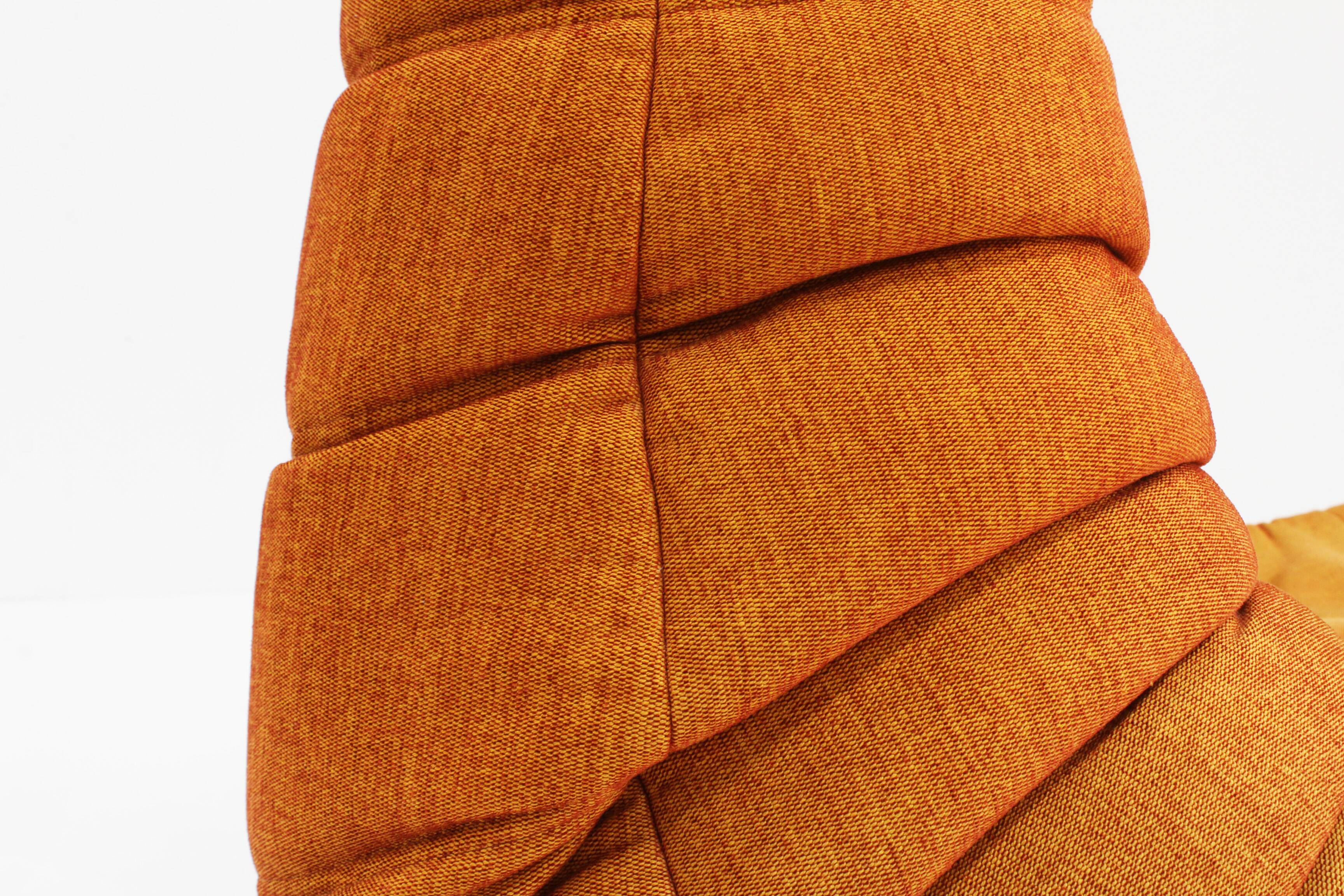 Ligne Roset Togo 2 seater sofa orange by Michel Ducaroy