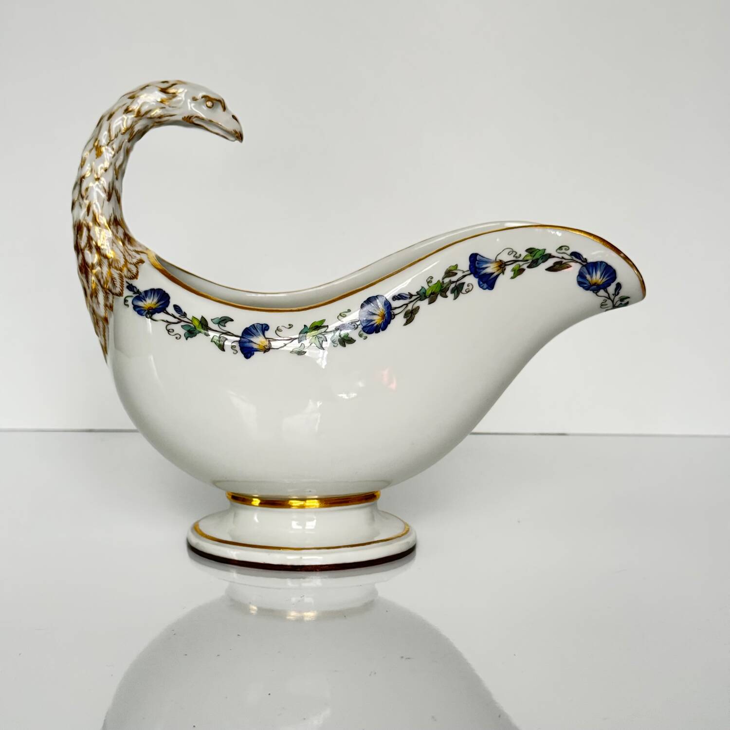 KPM Berlin porcelain sauce boat with tray | Early 19th century