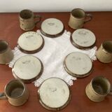 Stoneware Rocaille Cups and Saucers