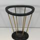 Umbrella stand in blackened wood and brass. Attributed to Jacques Adnet