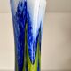 Vase en pâte de verre bleue et verte