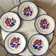 Set of 5 dessert plates gien model "cancale" 40s