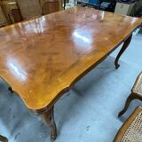 Louis XV extendable cherry dining table