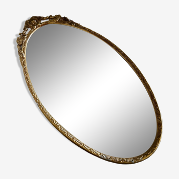 Golden cast iron mirror