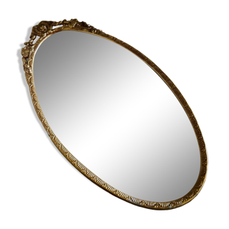 Golden cast iron mirror