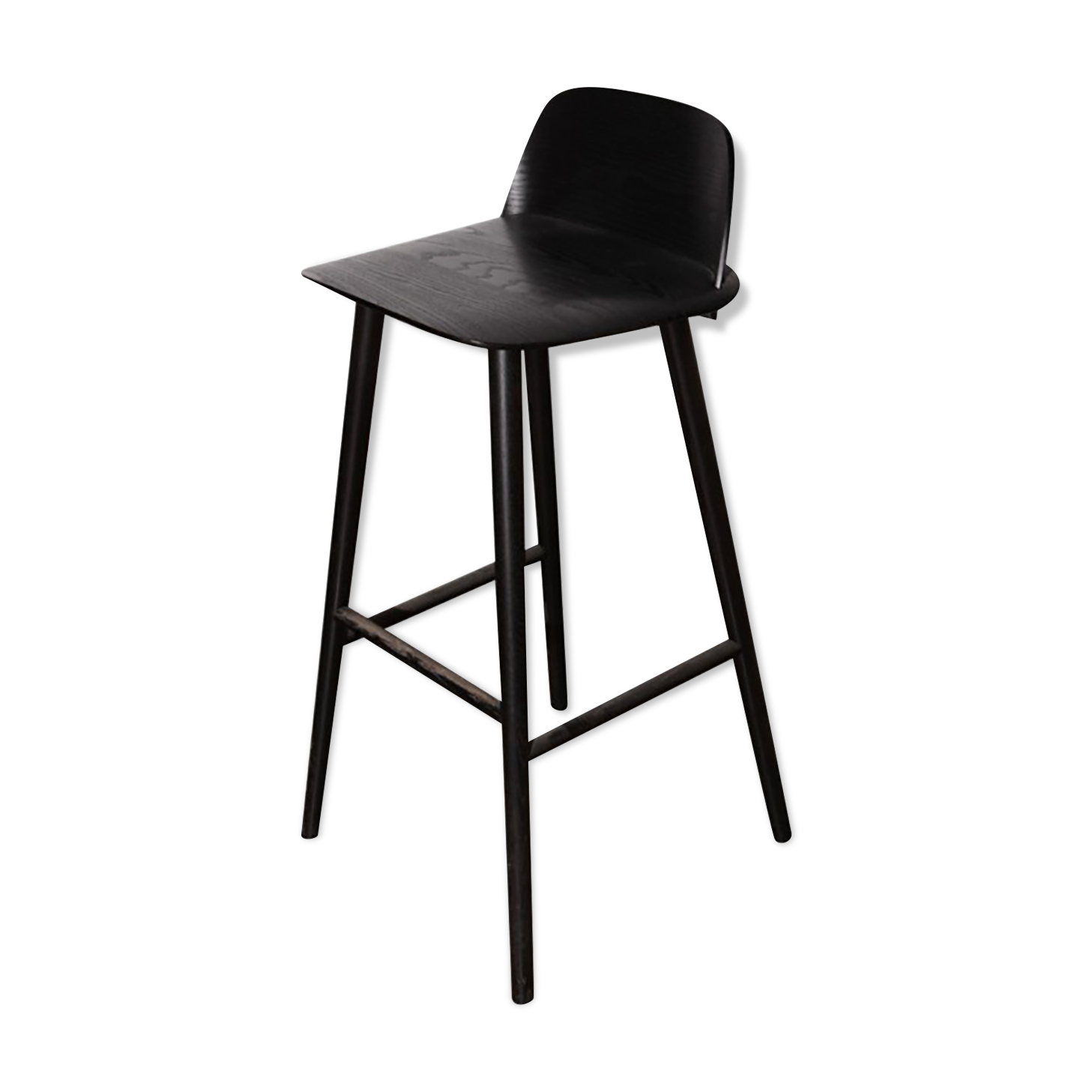 Black ash stool seating height 75cm