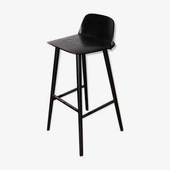 Black ash stool seating height 75cm