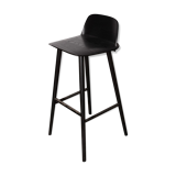 Black ash stool seating height 75cm