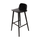 Black ash stool seating height 75cm
