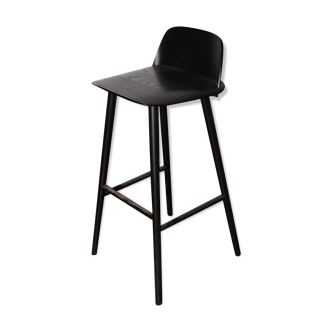Black ash stool seating height 75cm