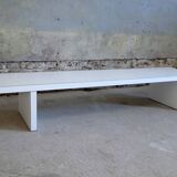 large white Formica coffee table, 1980