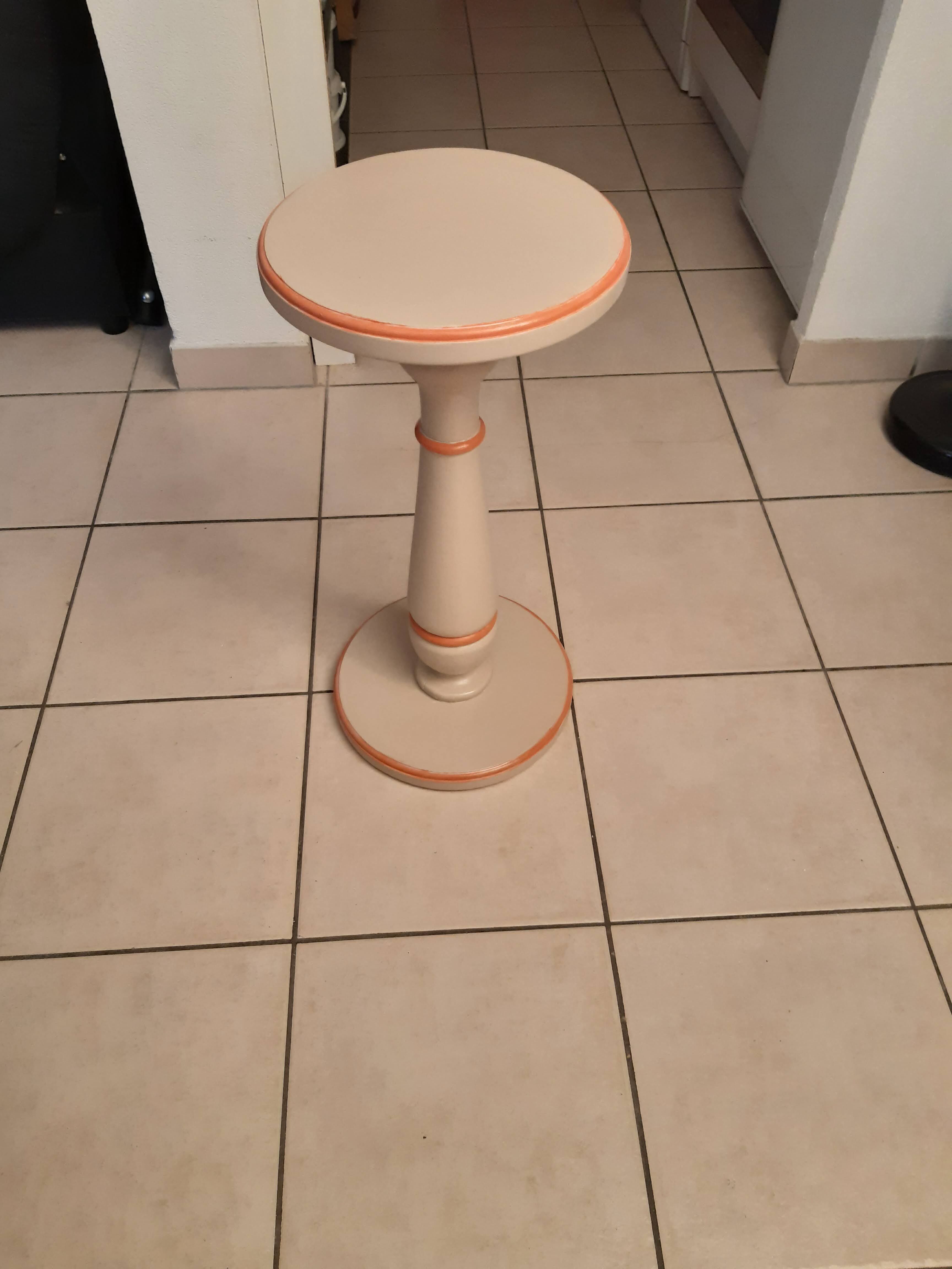 Old wooden pedestal table