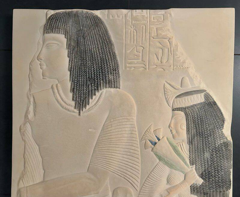 Copy of an Egyptian relief cast from the Louvre.