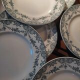 6 old plates in earthenware model Versailles