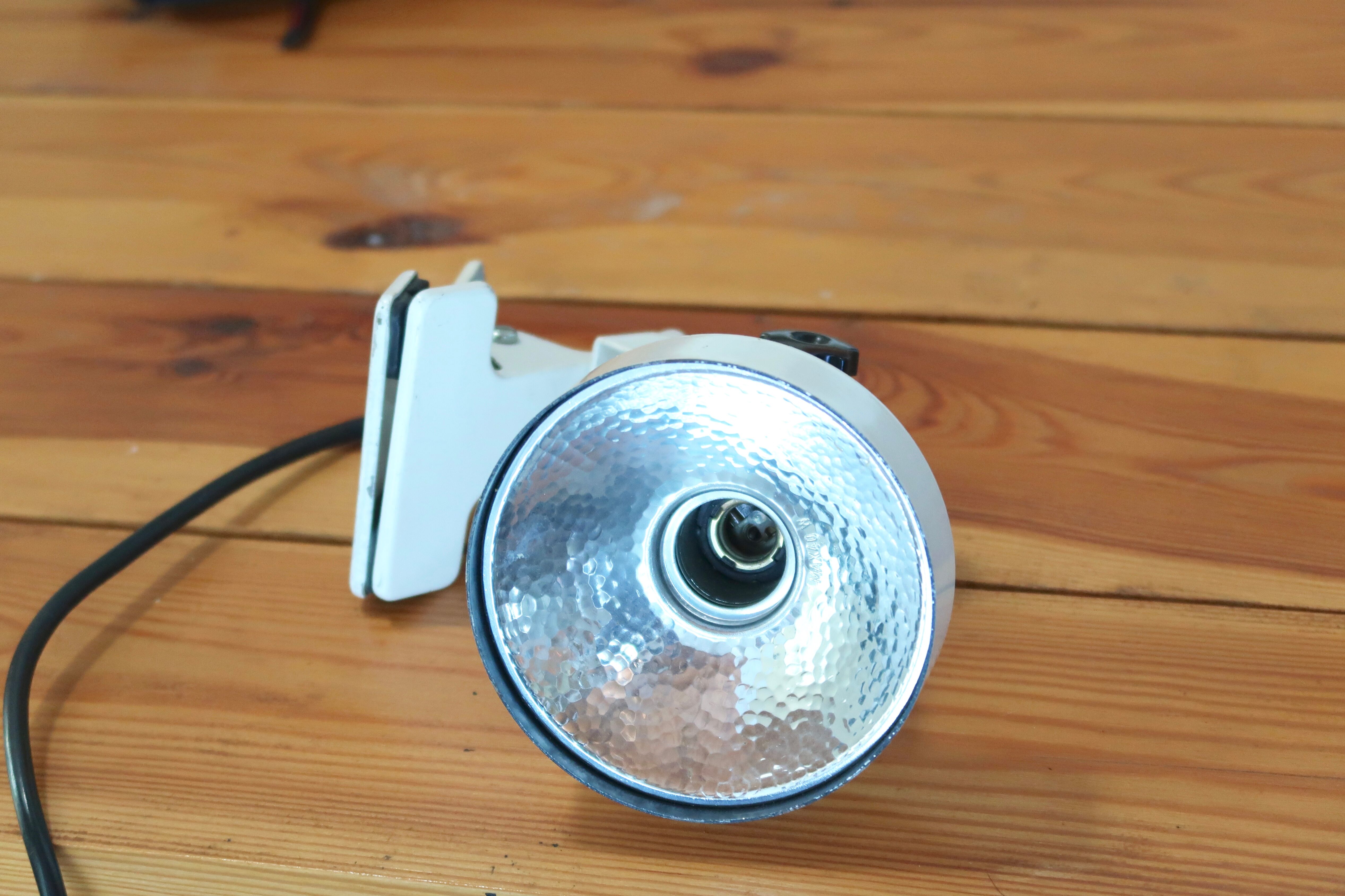 White clip spot lamp, 70s