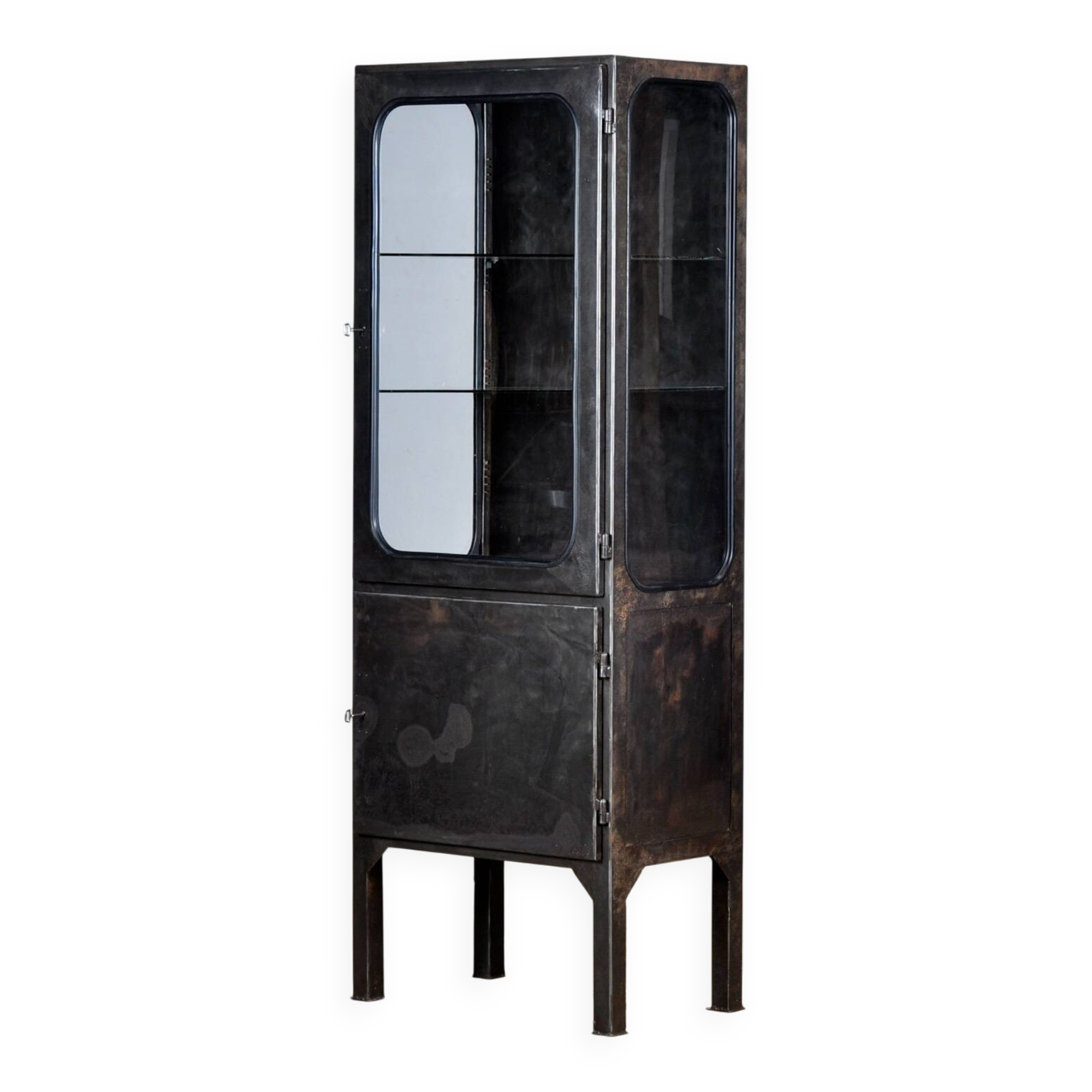 polished medical cabinet, 1970’s