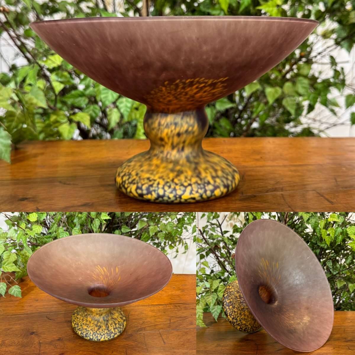 1950s Art Deco style unsigned glass paste bowl