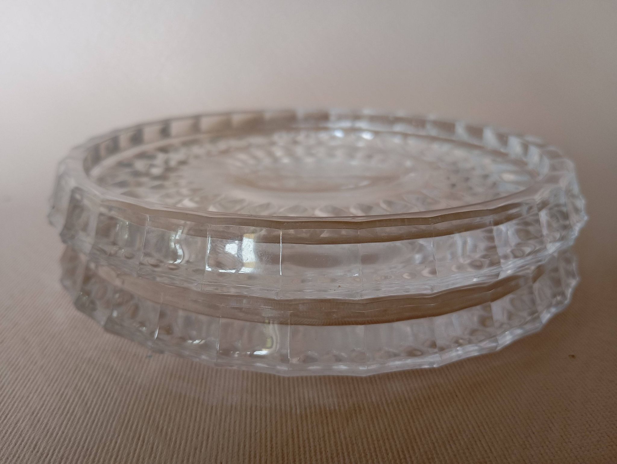 Dessous de bouteille en cristal Val Saint Lambert