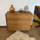Commode vintage bois pieds compas