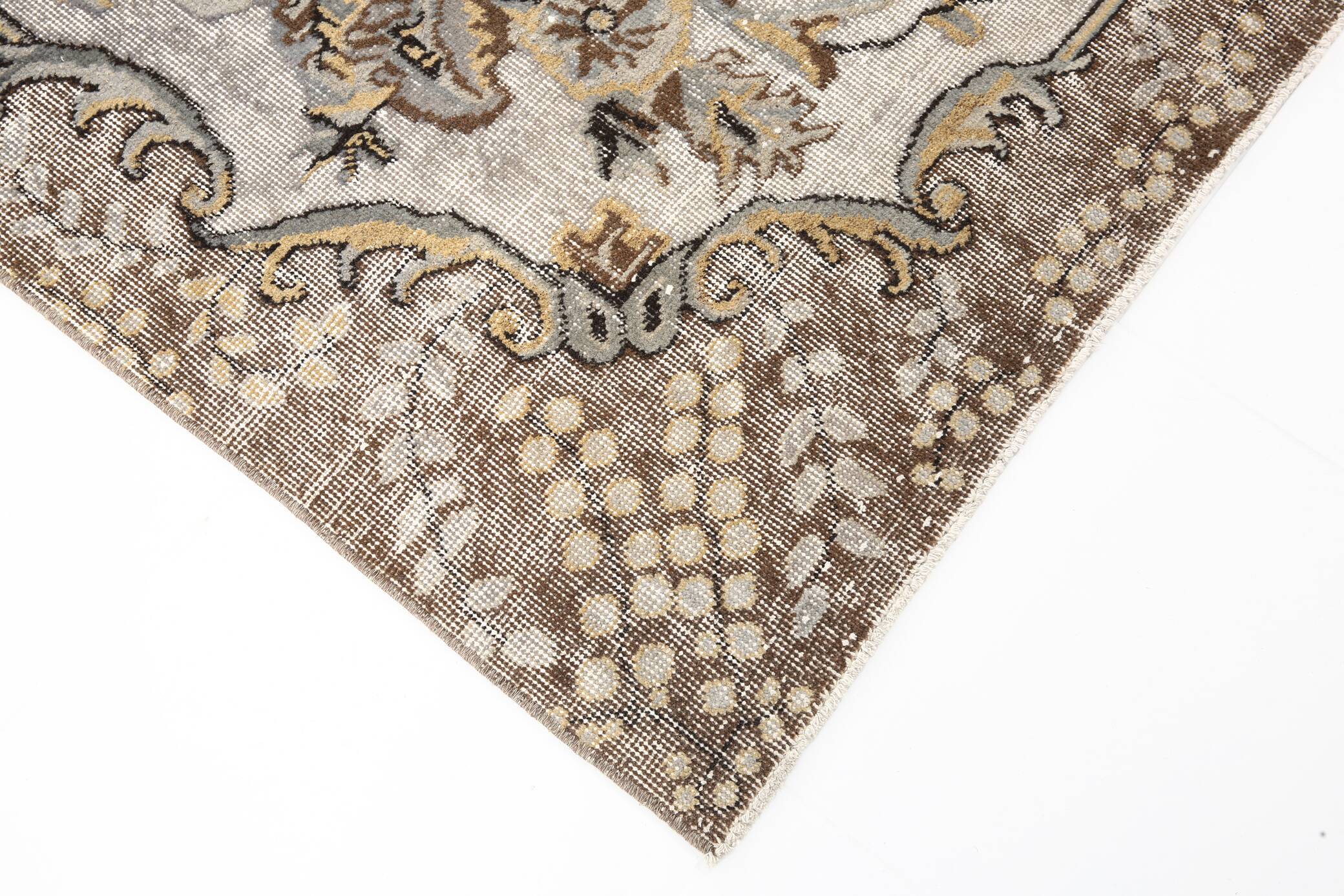 7x10 Rug For Living Room Classic Vintage Turkish Rug, 201x324Cm SK 1871