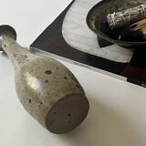 Pear-shaped vase in pyrite stoneware, La borne France 1950