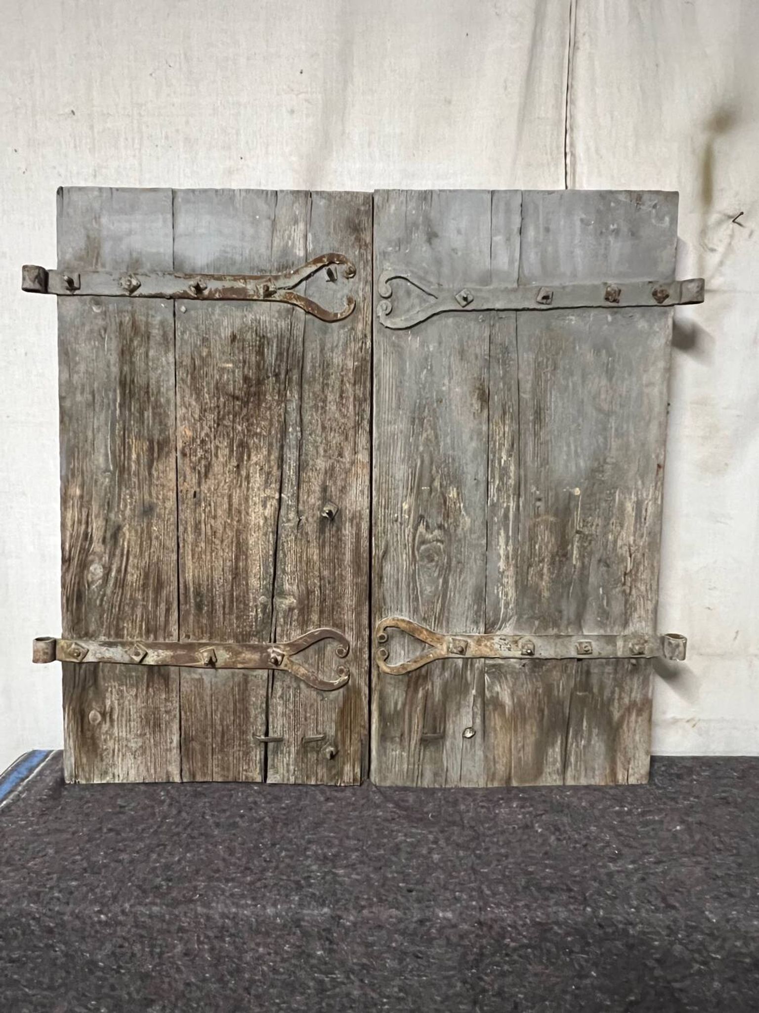 Pair of old shutters