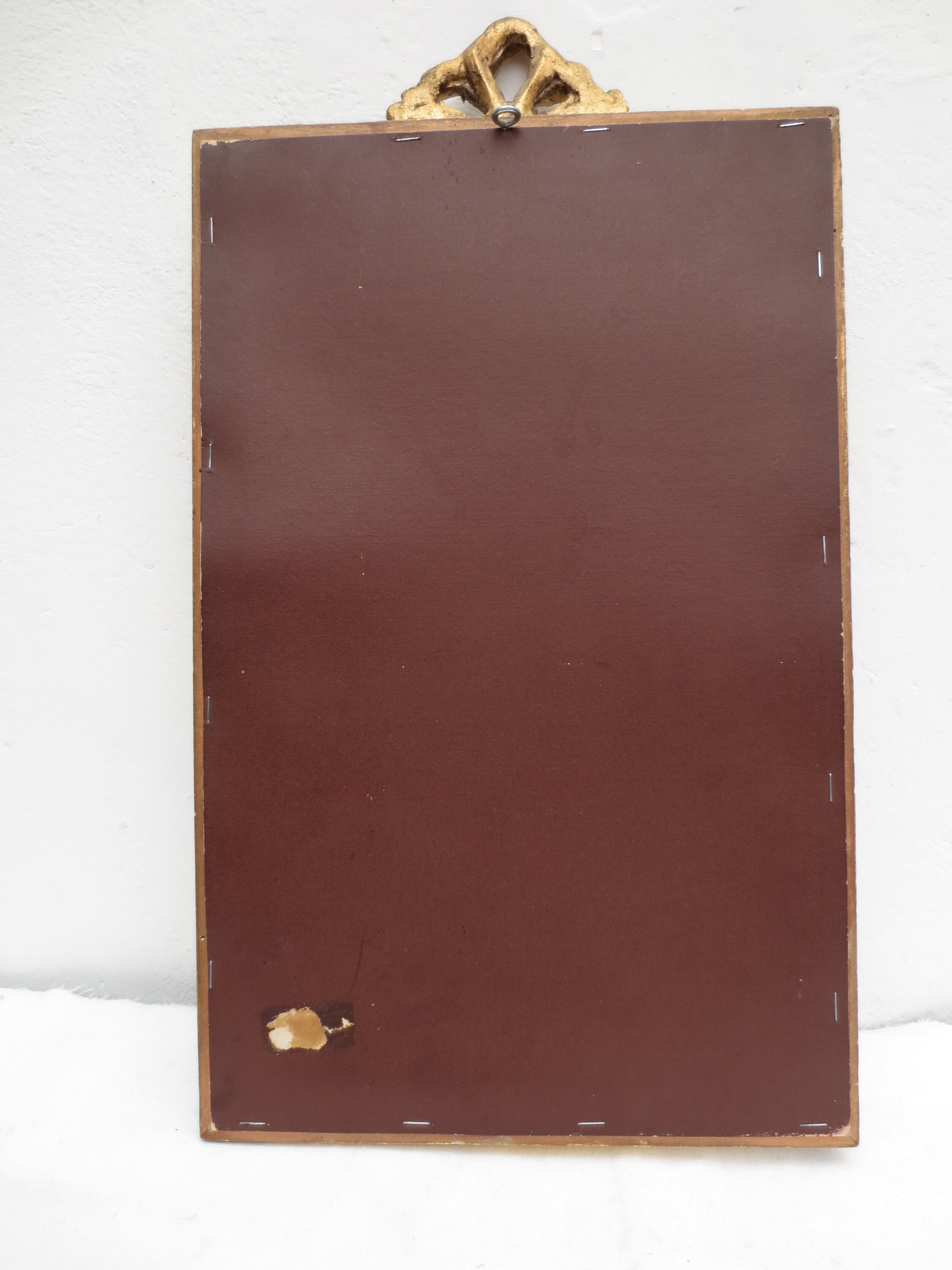 Rectangular mirror gilded tower 25x39cm