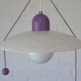 Suspension violette vintage / Lampe suspendue style Memphis Y2K