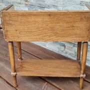 Old wooden children's toilet table and marble top