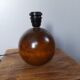 Table lamp foot ball dark solid wood Tournerie du sou, France